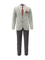 OCEANIA - Grey/Tan Block Check (Plaid) - Image 2