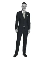 RIVIERA - Navy Pin Dot Stripe - Image 2