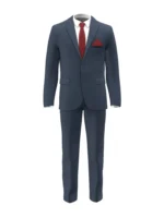 SHERRY STRETCH - French Blue Glen Check (Plaid) - Image 2