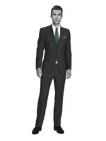 RIVIERA - Charcoal Pin Dot Stripe - Image 2