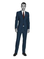 RIVIERA - Bright Blue/Red Split Matt Check - Image 2