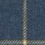 SHERRY TWEED - Denim Blue/Caramel Ombre Windowpane