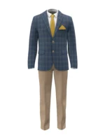 OCEANIA - Navy/Sand Tramline Windowpane - Image 2