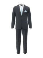 SHERRY STRETCH - Navy Houndstooth - Image 2