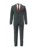 SHERRY STRETCH - Dark Grey Chalk Stripe - Image 2