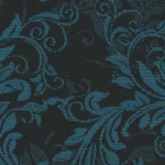 MASQUERADE - Teal Swirl Leaf Jacquard