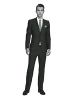 RIVIERA - Charcoal Narrow Laceline Stripe - Image 2