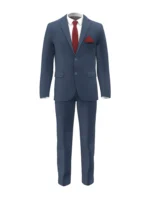 SHERRY STRETCH - Mid Blue Nailhead - Image 2