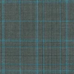 CASHIQUE SUITS - Grey/Turquoise Split Matt Glen Check (Plaid) Fancy