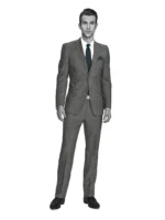 RIVIERA - Black and White/Blue Split Matt Check - Image 2