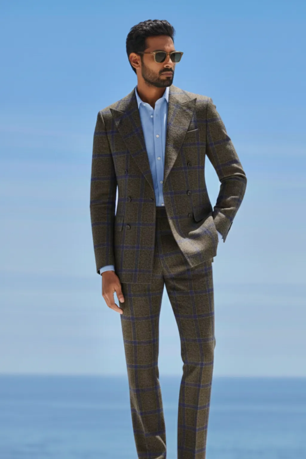 Giorgi Carpi Harbor Check Suit — bespoke checked tailoring for business and formal occasions